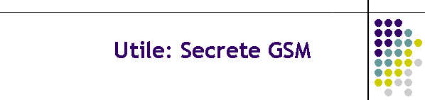 Utile: Secrete GSM